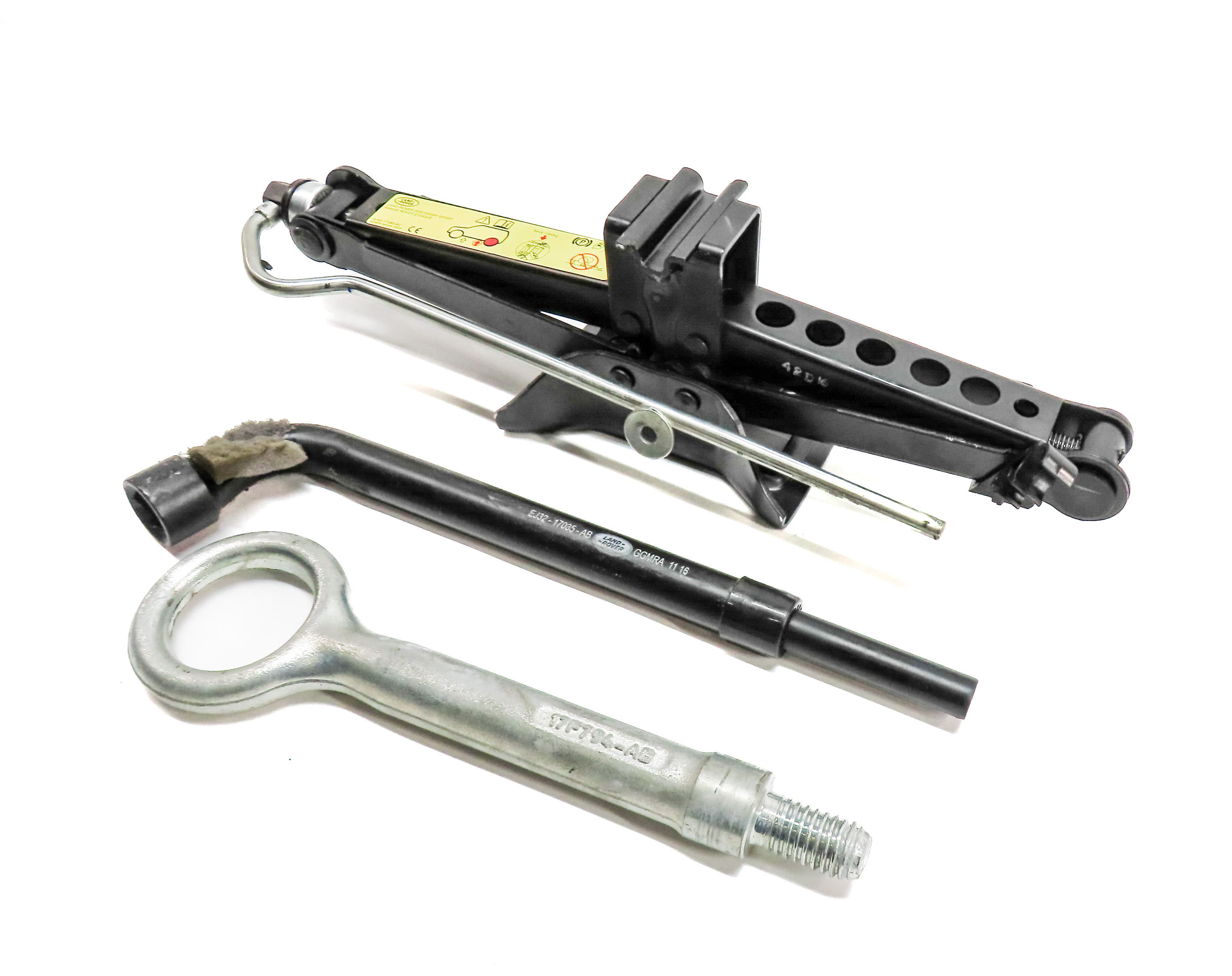 15-23 LAND ROVER DISCOVERY SPORT L550 TIRE SCISSOR JACK w/ TOW EYE & LUG WRENCH — exact item pictured